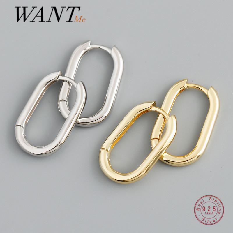 Hoop & Huggie WANTME Real 925 Sterling Silver Minimalist Punk Korean Geometric Earrings For Women Hip Hop Unisex Rock Party Jewelry Gift
Hoop & Huggie WANTME Real 925 Sterling Silver Minimalist Punk Korean Geometric Earrings For Women Hip Hop Unisex Rock Party Jewelry Gift