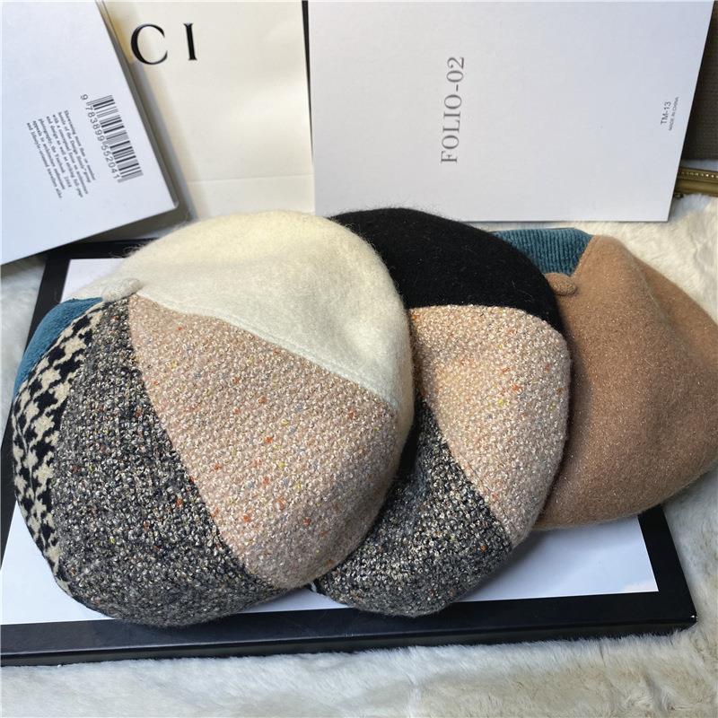 Berets Winter Warm Charm Stitching Color Pure Wool Women Beret French Beanie Hat Cap For Female Retro Wild Fashion Accessory Gift, White
Berets Winter Warm Charm Stitching Color Pure Wool Women Beret French Beanie Hat Cap For Female Retro Wild Fashion Accessory Gift, White