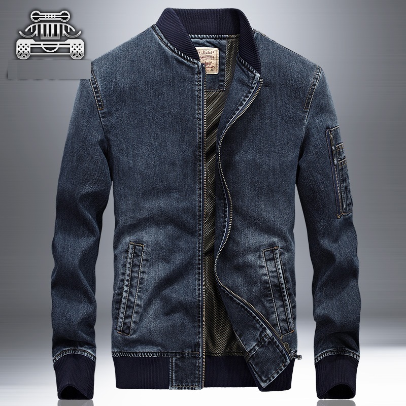 XingDeng fashion denim jacket men jeans jacket over coat masculino embroidered standneck clothes T200502