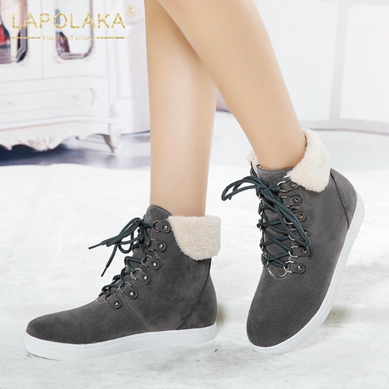 Lapolaka 2020 Hot Sale Concise Comfortable Shoes Ladies Boots Female Lace Up Add Fur Platform Warm Winter Boots Woman Shoes1, Black
Lapolaka 2020 Hot Sale Concise Comfortable Shoes Ladies Boots Female Lace Up Add Fur Platform Warm Winter Boots Woman Shoes1, Black