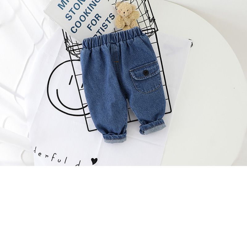 Spring Autumn Children Casual Clothing Kids Tracksuits Baby Boy Girl Cartoon T-Shirt Jeans 2pcs/Set Toddler Cotton Clothes SuitsX1019