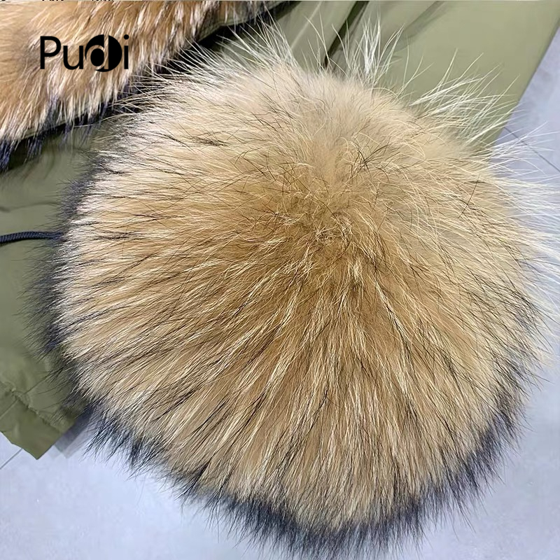 women real fur parka coat Winter new genuine raccoon fur collar jacket overcoats CT950 201016