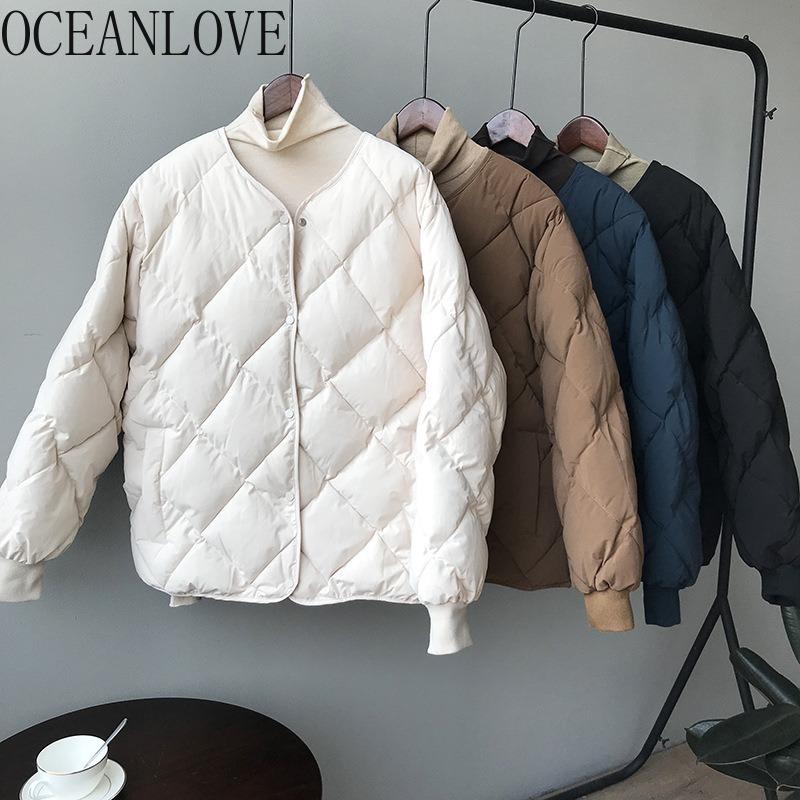 OCEANLOVE Mujer Chaqueta Solid Vintage Fashion Solid Thick Winter Jackets Korean 2021 Warm Loose Coat Women Outwear 18539, White
OCEANLOVE Mujer Chaqueta Solid Vintage Fashion Solid Thick Winter Jackets Korean 2021 Warm Loose Coat Women Outwear 18539, White