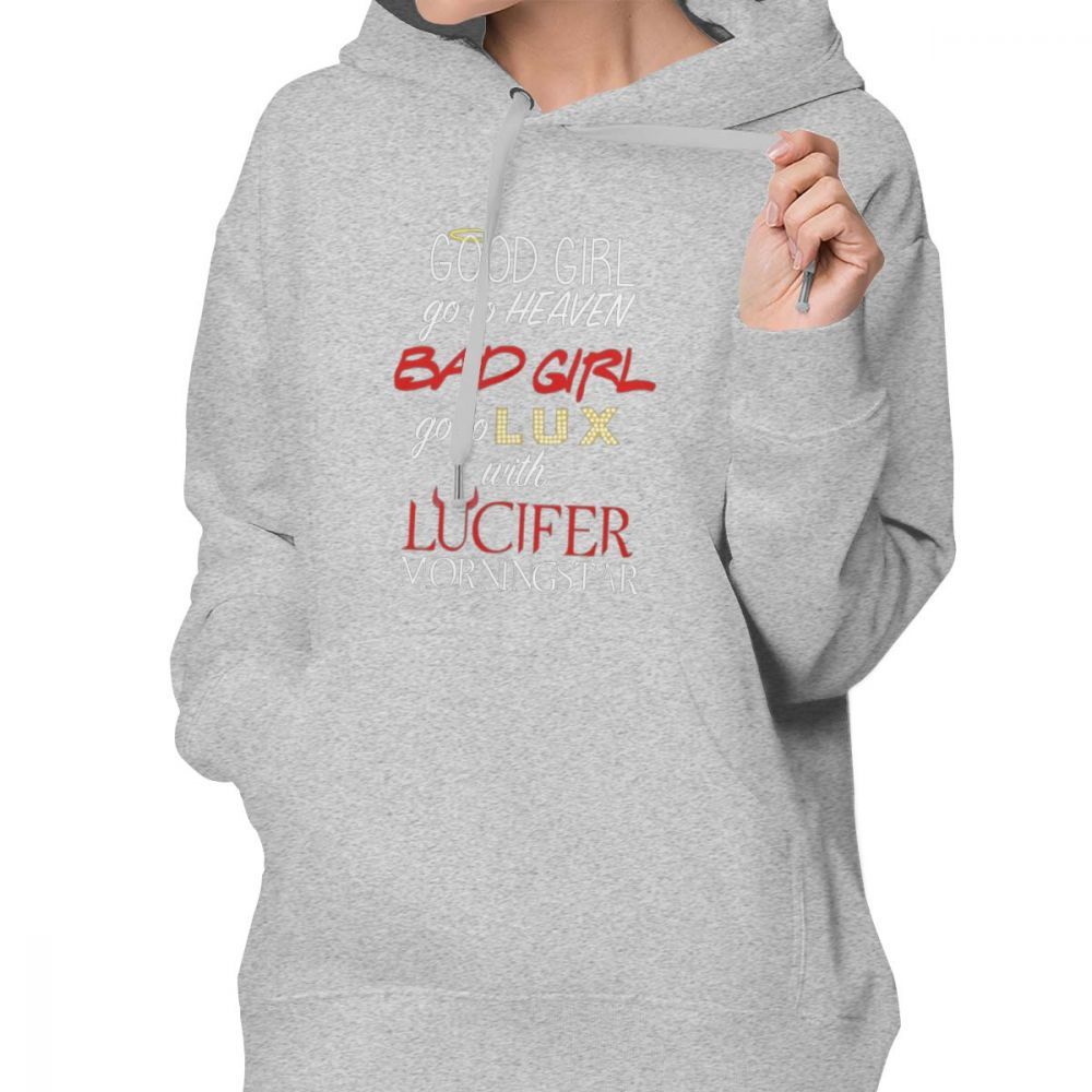 Lucifer Hoodie Go To Lux With Lucifer Hoodies White Trendy Hoodies Women XXL Long-sleeve Printed Streetwear Pullover Hoodie 201102