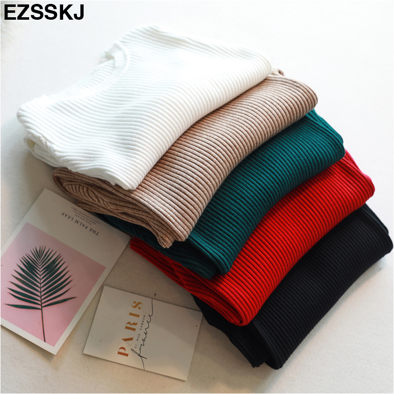 Autumn Winter long Sweater dress women solid bodycon Thick dress Female Jumper Oneck slim basic knit dress Long sleeve T200107