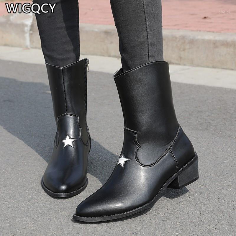 Autumn new boots women's British style belt buckle retro short boots rear zipper round head mid-tube women's1, Black 
Autumn new boots women's British style belt buckle retro short boots rear zipper round head mid-tube women's1, Black