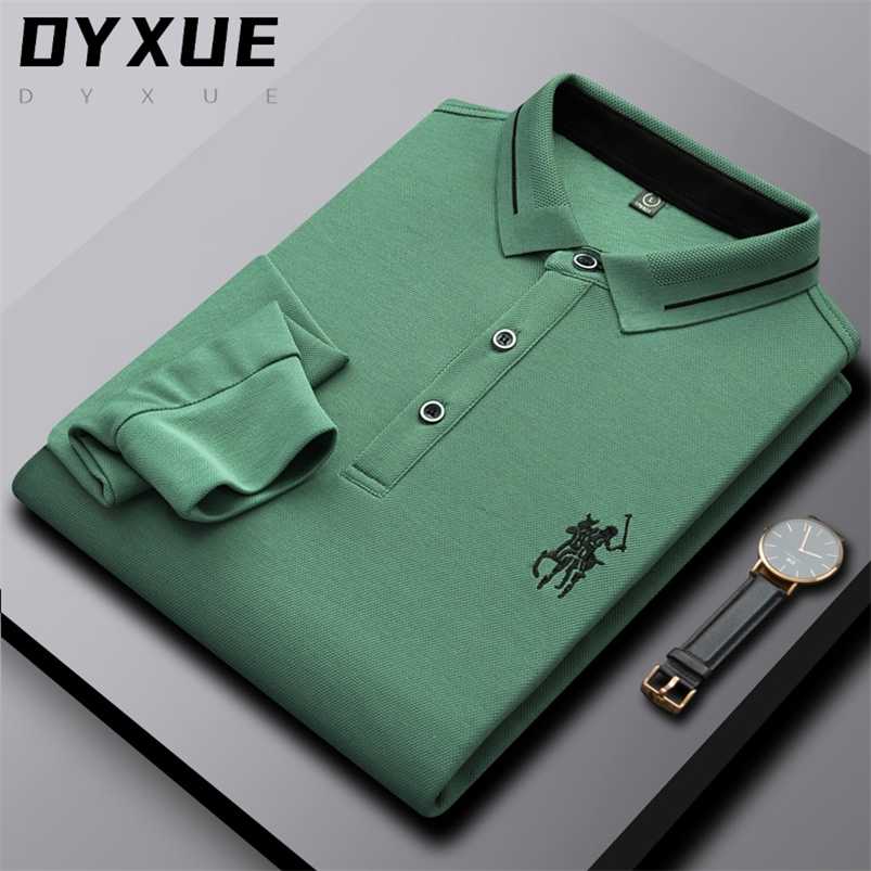 High End Fashion Brand Designer Cotton Polo Shirt Black Men Korean Casual Long Sleeve Lapel Golf Tops Men Clothes 220115, Navy blue
High End Fashion Brand Designer Cotton Polo Shirt Black Men Korean Casual Long Sleeve Lapel Golf Tops Men Clothes 220115, Navy blue