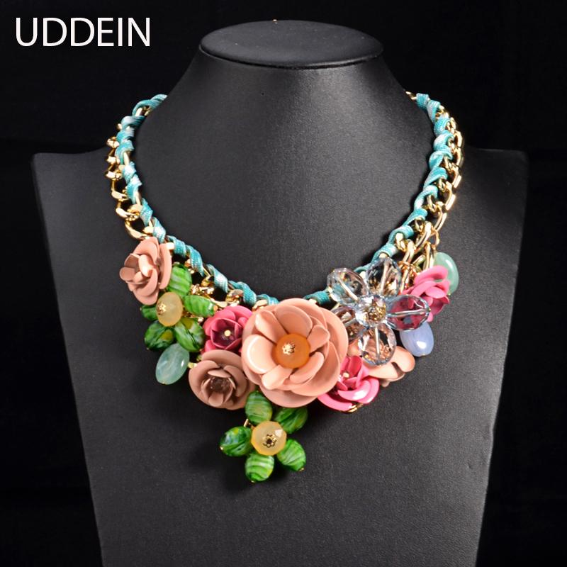 UDDEIN Big brand statement necklace mixed color rose flower collier hand make weaving double chain choker necklace maxi
UDDEIN Big brand statement necklace mixed color rose flower collier hand make weaving double chain choker necklace maxi