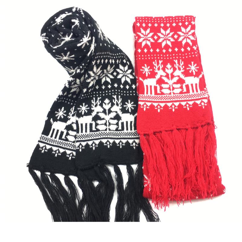 Christmas Gift Animal Pattern Party Knitted Winter Scarf Women Neckerchief Scarf Female Unique Scarves Wraps
Christmas Gift Animal Pattern Party Knitted Winter Scarf Women Neckerchief Scarf Female Unique Scarves Wraps