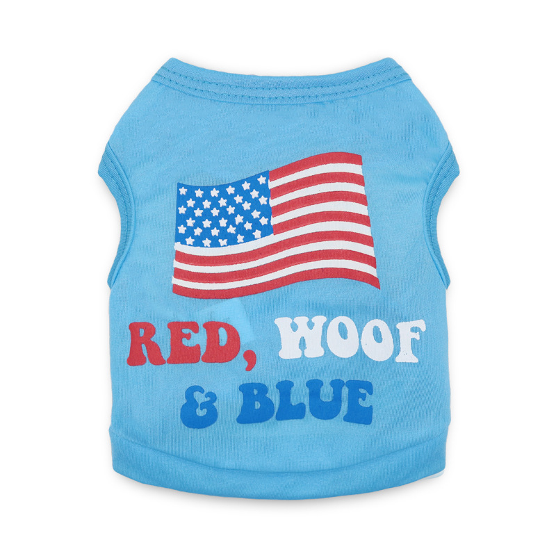 Summer Pet Shirts Sublimation Printed Dogs Vests Apparel Puppy Sweatshirt Cute Dog Clothes Cotton Pup Pullover Soft Shirt for Small Pets Pomerani Chih