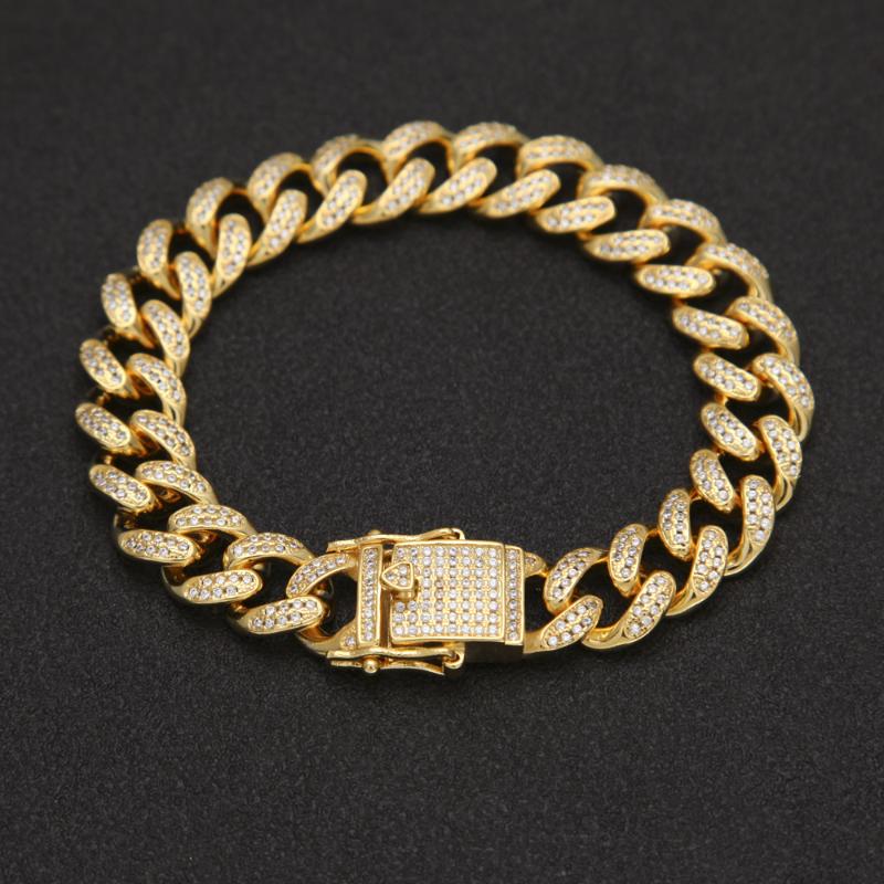 Mens 18Mm Hip Hop Iced Out Miami CZ Cuban Chain Bracelet Full Iced Out Cubic Zirconia Chain Hip Hop Rapper Rock Jewelry Men Gift
Mens 18Mm Hip Hop Iced Out Miami CZ Cuban Chain Bracelet Full Iced Out Cubic Zirconia Chain Hip Hop Rapper Rock Jewelry Men Gift
