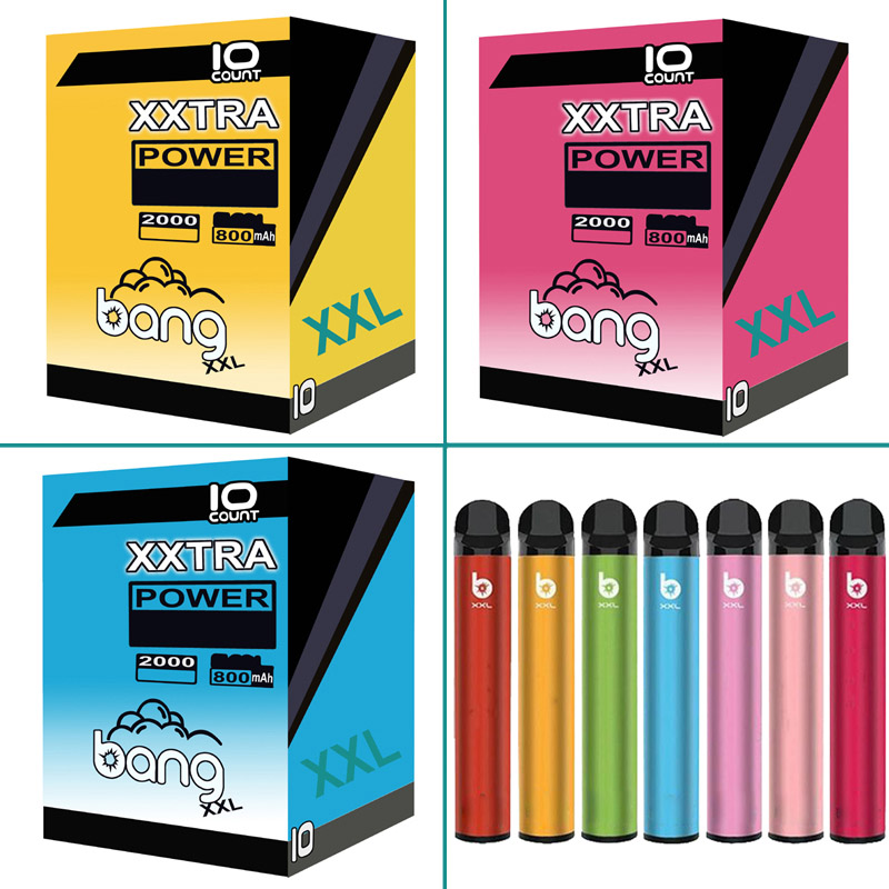 Newest Bang XXL XXtra 2000 puffs disposable vaporizer Cartridges 800mAh 6ml Pre-Filled Vape Pen Pods Portable Vapor Device Carts Vaper
Newest Bang XXL XXtra 2000 puffs disposable vaporizer Cartridges 800mAh 6ml Pre-Filled Vape Pen Pods Portable Vapor Device Carts Vaper