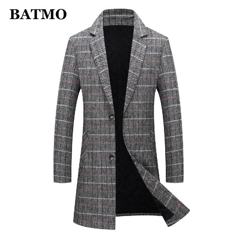 BATMO 2020 new arrival winter wool thicked trench coat men,plaid warm jackets,plus-size -4XL 9505, Gray
BATMO 2020 new arrival winter wool thicked trench coat men,plaid warm jackets,plus-size -4XL 9505, Gray