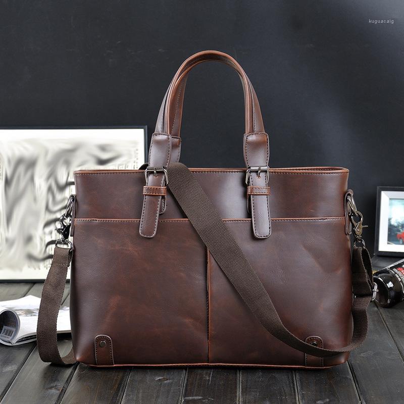Retro Solid Crazy Horse PU Leather Men's Bag For Laptop Casual Men's Briefcase Shoulder Bag Men Messenger Crossbody Handbag1, Black
Retro Solid Crazy Horse PU Leather Men's Bag For Laptop Casual Men's Briefcase Shoulder Bag Men Messenger Crossbody Handbag1, Black