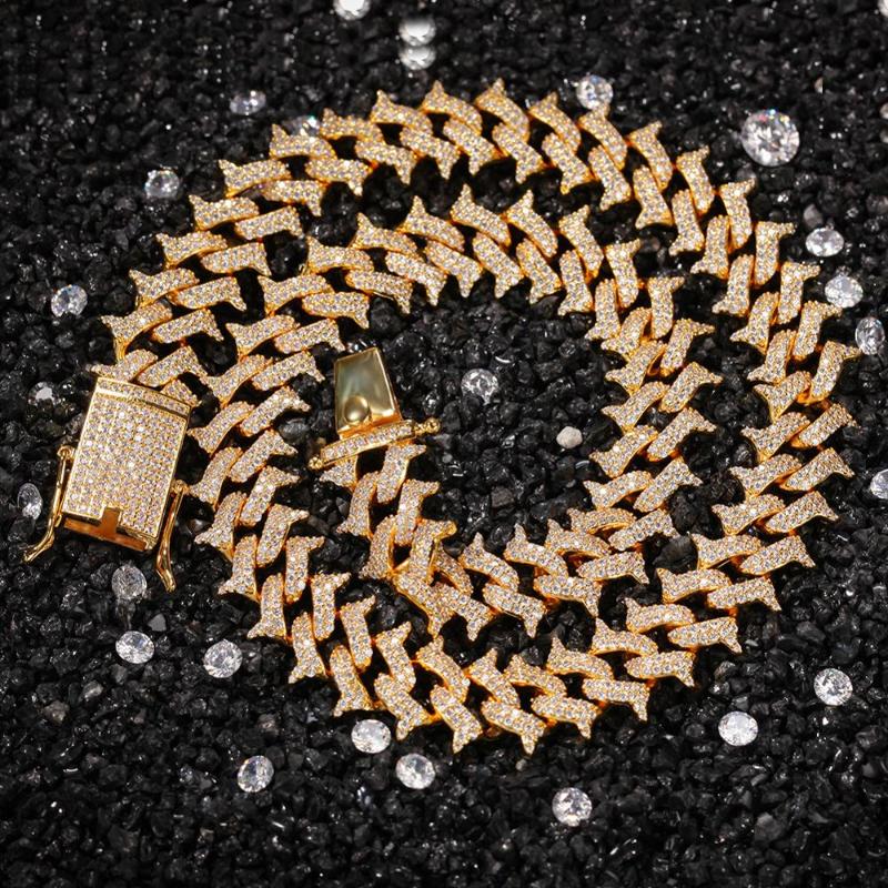 New 16mm Hip Hop Micro Paved CZircon Stones Bling Iced Out Thorns Cuban Bracelet Necklaces Chokers for Men Rapper Jewelry Gifts
New 16mm Hip Hop Micro Paved CZircon Stones Bling Iced Out Thorns Cuban Bracelet Necklaces Chokers for Men Rapper Jewelry Gifts