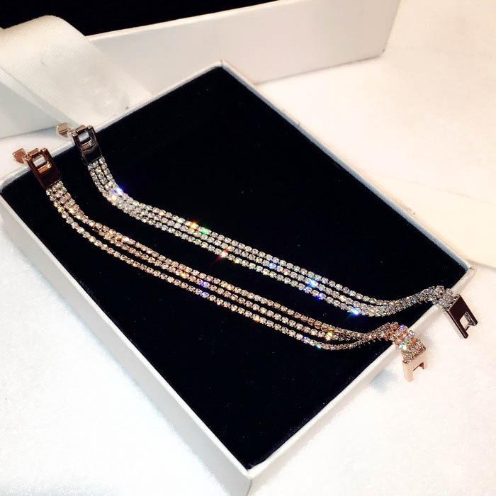 Full Rhinestone Bracelets For Women Bijoux Gold-color Chain New Fashion Jewelry Fine Gift
Full Rhinestone Bracelets For Women Bijoux Gold-color Chain New Fashion Jewelry Fine Gift