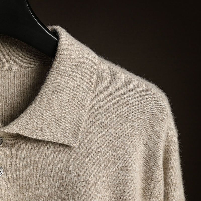 zocept New Classic Polo Knitted Cashmere Sweater Men's Autumn and Winter Street Wear Jumper Warm Casual Pullover Sweater 201022