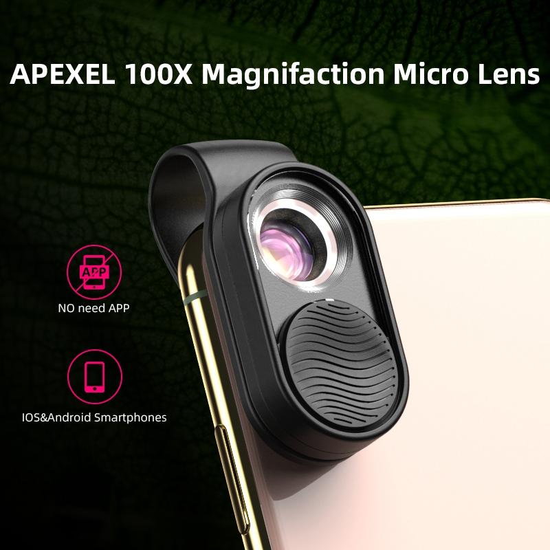 APEXEL100X microscope lens camera phone lens high magnification LED Light micro pocket lenses for all smartphones
APEXEL100X microscope lens camera phone lens high magnification LED Light micro pocket lenses for all smartphones