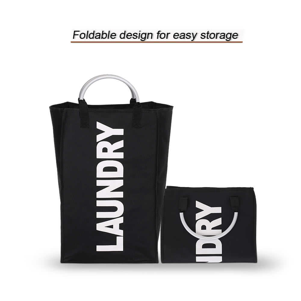 Large Foldable Laundry Bag Collapsible Oxford Washing Dirty Clothes Laundry Basket Portable Laundry Storage Bag