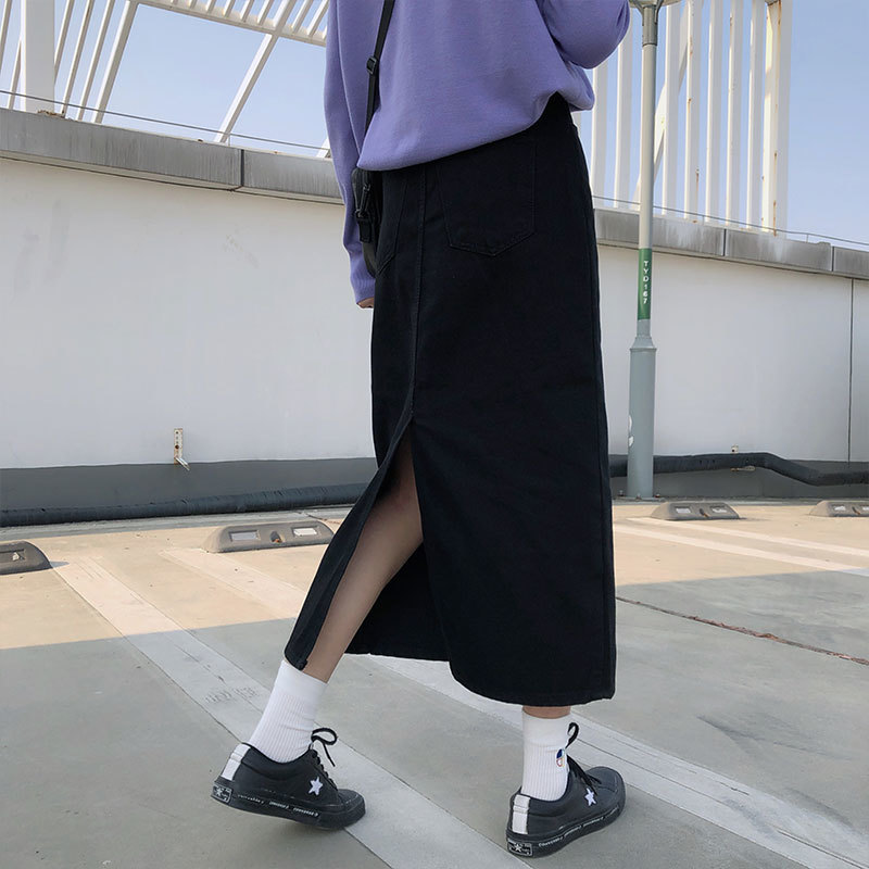 2021 New waist denim skirt for the women spring summer fashion side shed a line female jean skirts (x1343 4H6J, Black
2021 New waist denim skirt for the women spring summer fashion side shed a line female jean skirts (x1343 4H6J, Black