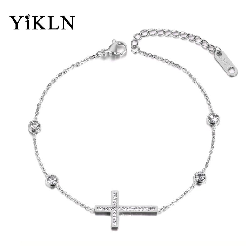 YiKLN Trendy Clay Crystal Cross Charm Bracelets For Women Stainless Steel CZ Link & Chain Bracelet For Christmas Gift YB19044
YiKLN Trendy Clay Crystal Cross Charm Bracelets For Women Stainless Steel CZ Link & Chain Bracelet For Christmas Gift YB19044