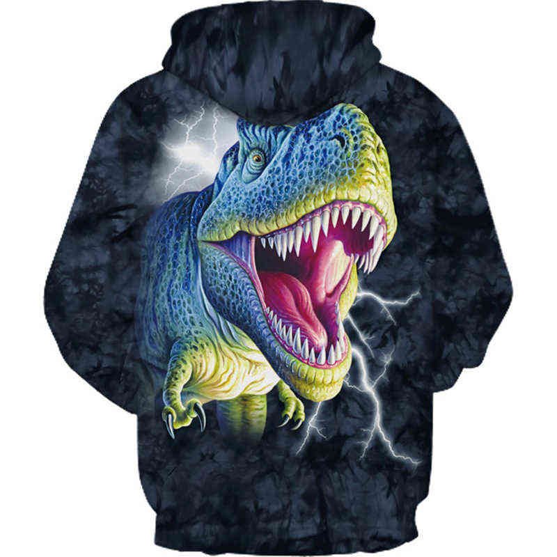 Boys Sweatshirt Dinosaur Hoodies Cool Fashionable Children Autumn 3D Printed Girl Animal Pullover Sweatshirts 220110