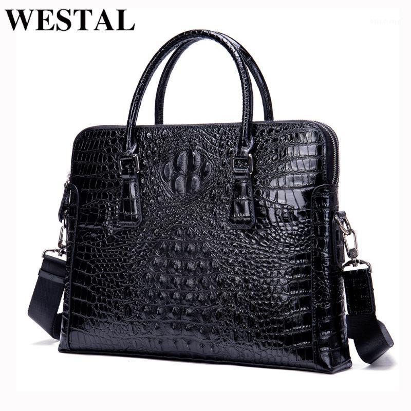 WESTAL Bag Men's Genuine Leather Laptop Bag Briefcase Fashion Crocodile Pattern Office For Men Porte Document Men's1, 8721a4black
WESTAL Bag Men's Genuine Leather Laptop Bag Briefcase Fashion Crocodile Pattern Office For Men Porte Document Men's1, 8721a4black