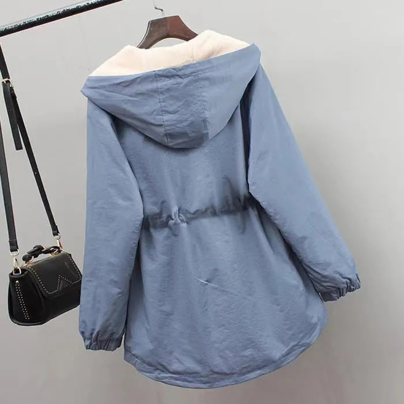 Cotton Winter Hooded Winter Jacket Women Fur Thick Coat Casual Harajuku Loose BF Loose Windbreaker