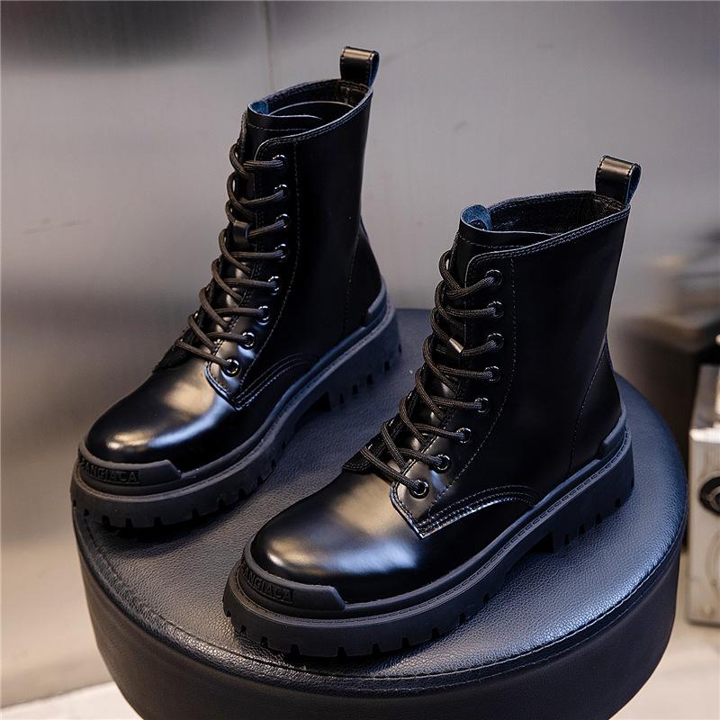Women Winter Boots Non-slip Lace Up Genuine Split Leather Shoes Plus Size Motorcycle Boots Mujer Ankle For Women, Black
Women Winter Boots Non-slip Lace Up Genuine Split Leather Shoes Plus Size Motorcycle Boots Mujer Ankle For Women, Black