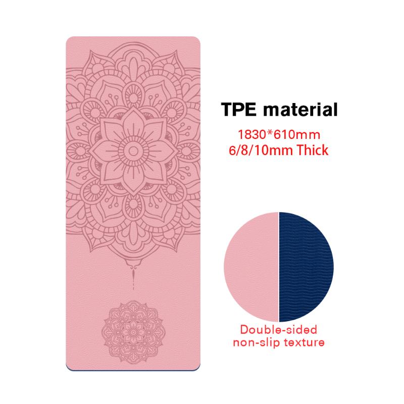 6mm 8MM High Elasticity Double Layer Two Color Tpe Mandala Outdoor Fitness Posture Line Yoga Mat Yoga Mat Jumping Rope, Red
6mm 8MM High Elasticity Double Layer Two Color Tpe Mandala Outdoor Fitness Posture Line Yoga Mat Yoga Mat Jumping Rope, Red
