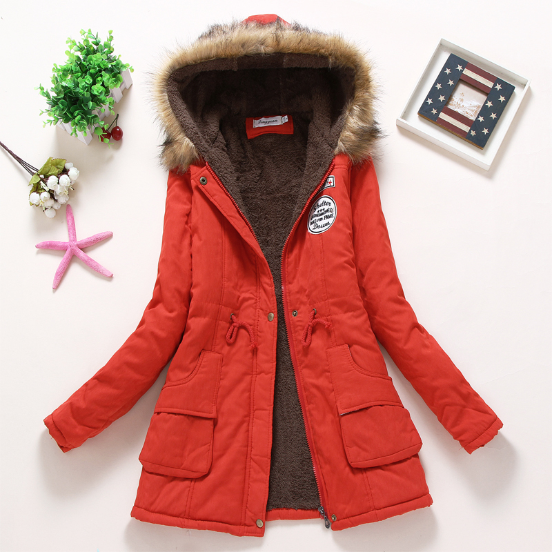 winter jacket women wadded jacket female outerwear slim winter hooded coat long cotton padded fur collar parkas plus size 201202