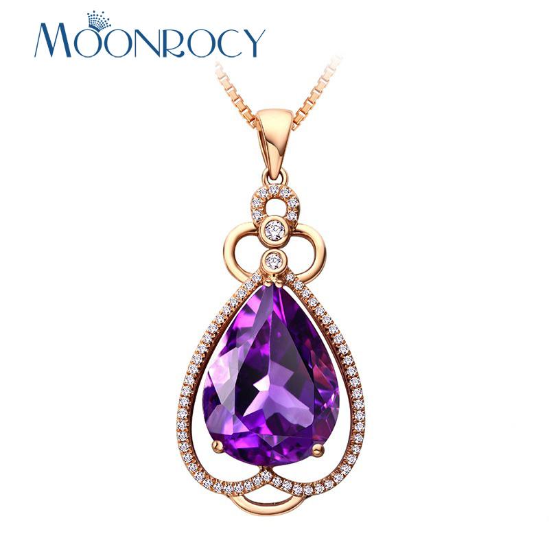 MOONROCY Rose Gold Color Waterdrop Purple Crystal Pendant Necklace Chokers for Women Drop Shipping Womens Jewelry Wholesale Gift
MOONROCY Rose Gold Color Waterdrop Purple Crystal Pendant Necklace Chokers for Women Drop Shipping Womens Jewelry Wholesale Gift