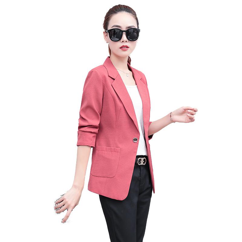 Blazer Jacket Female Outerwear Elegant Ladies Coat 2020 Autumn Long Sleeve Blazers SL Solid One Button Coat Slim Office #XZN9115, Black
Blazer Jacket Female Outerwear Elegant Ladies Coat 2020 Autumn Long Sleeve Blazers SL Solid One Button Coat Slim Office #XZN9115, Black