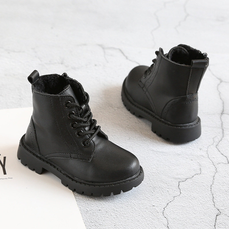 ULKNN 2020 Toddle Baby Girls Snow Boots Kids Winter Martin Boots Boys Warn Plush School Shoes Children Ankle Boot Non-Slip Shoes LJ200911