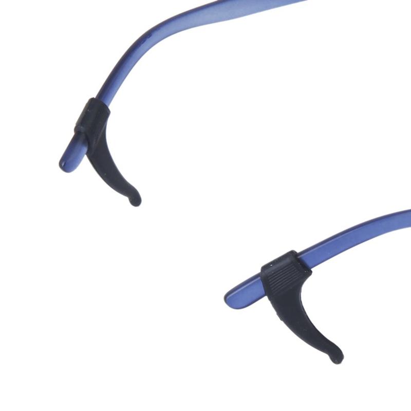 3 pairs of ear hooks Glasses Supports Anti-slip Silicone - Black