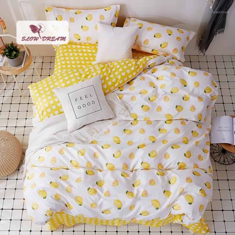 SlowDream Yellow Lemen Bedding Set Fashion Duvet Cover Flat Sheet Double Queen Bedspread AU King Bed Linen Set Decor Bedclothes1
SlowDream Yellow Lemen Bedding Set Fashion Duvet Cover Flat Sheet Double Queen Bedspread AU King Bed Linen Set Decor Bedclothes1