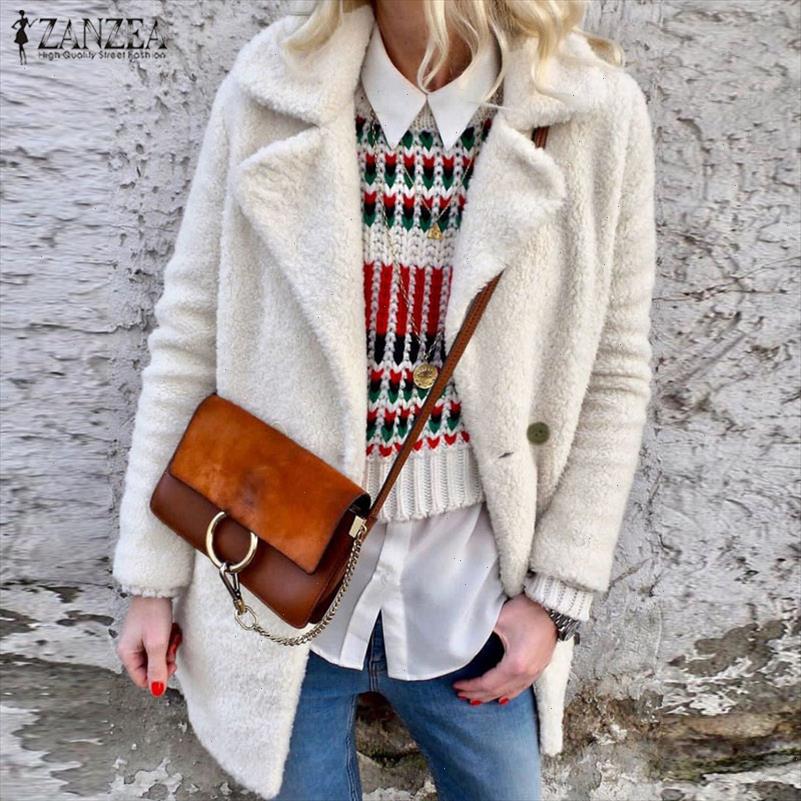 fashion fluffy coats womens jackets 2021 zanzea autumn lapel long sleeve outwears plus size single button outwear windbreakers, Black;brown
fashion fluffy coats womens jackets 2021 zanzea autumn lapel long sleeve outwears plus size single button outwear windbreakers, Black;brown
