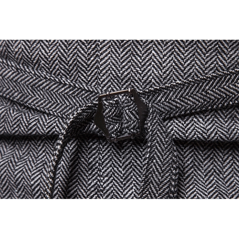Herringbone Tweed Mens Waistcoat Formal Business Casual Slim Fit Vests for Men Retro British Style Gentleman Men Suit Vest Gilet 201014