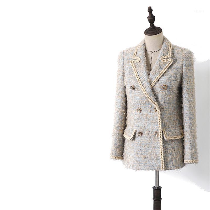 Handmade Luxury Blazer Suits for Women Vintage Tailored Collar Tweed Double Breasted Short Tassel Blazers Coat Clothing1, Blue
Handmade Luxury Blazer Suits for Women Vintage Tailored Collar Tweed Double Breasted Short Tassel Blazers Coat Clothing1, Blue