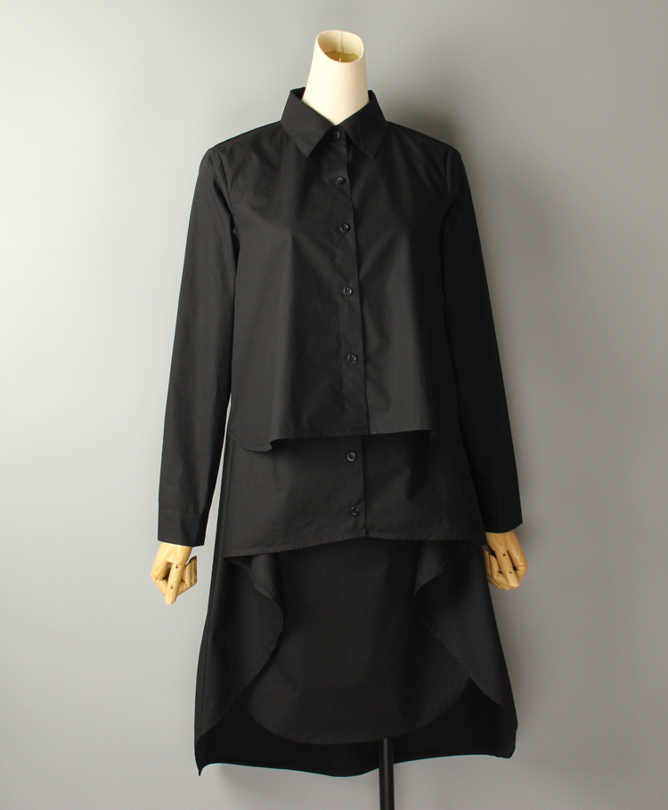 [EWQ] Summer New Turn-down Collar Long Sleeve Asymmetrical Large Size High Quality Shirt Top Loose Trend Women Blouse QH324 201125