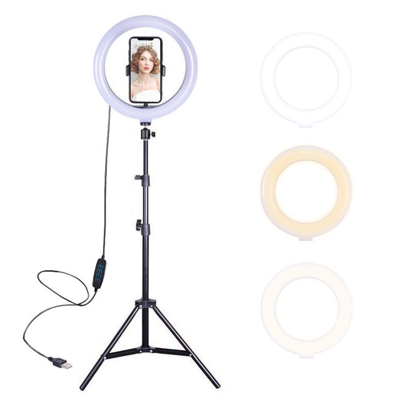 Dimmable LED Selfie Ring Light with Tripod Stand Photography Ringlight Phone Studio Desktop for Hot Red Live Stream
Dimmable LED Selfie Ring Light with Tripod Stand Photography Ringlight Phone Studio Desktop for Hot Red Live Stream