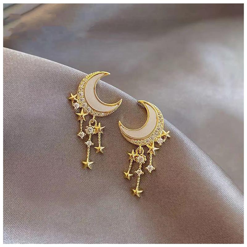 Anenjery Star Tassel Earrings For Women gold Color Earrings oorbellen pendientes S-E752
Anenjery Star Tassel Earrings For Women gold Color Earrings oorbellen pendientes S-E752