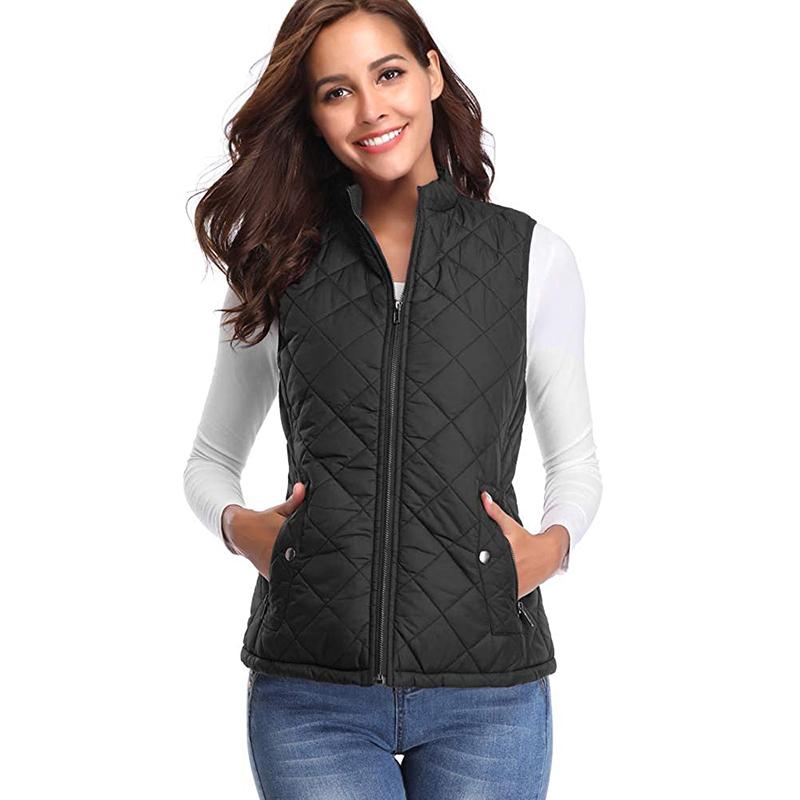 Women' Padded Vest, Stand Collar Lightweight Zip Quilted Gilet Autumn and WinterWarm Motion Training Coat Zipper Cotton Jacket, Black
Women' Padded Vest, Stand Collar Lightweight Zip Quilted Gilet Autumn and WinterWarm Motion Training Coat Zipper Cotton Jacket, Black