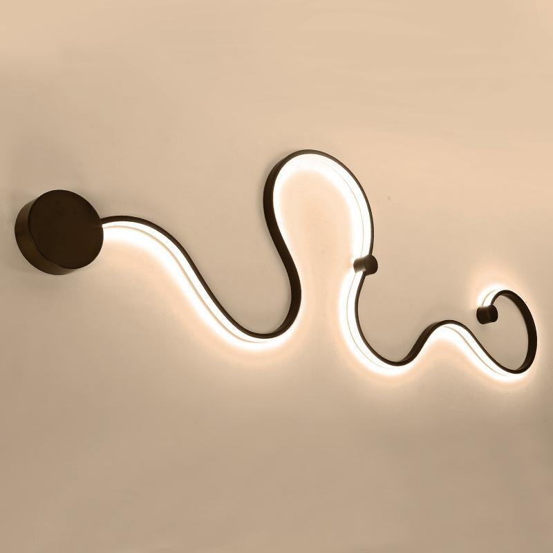 Modern Led Curve Wall Decorative Lighting Black Curved LED Wall Light Home Decor Bar Hall Hotel Indoor lampada a muro Factory Direct Sale
Modern Led Curve Wall Decorative Lighting Black Curved LED Wall Light Home Decor Bar Hall Hotel Indoor lampada a muro Factory Direct Sale
