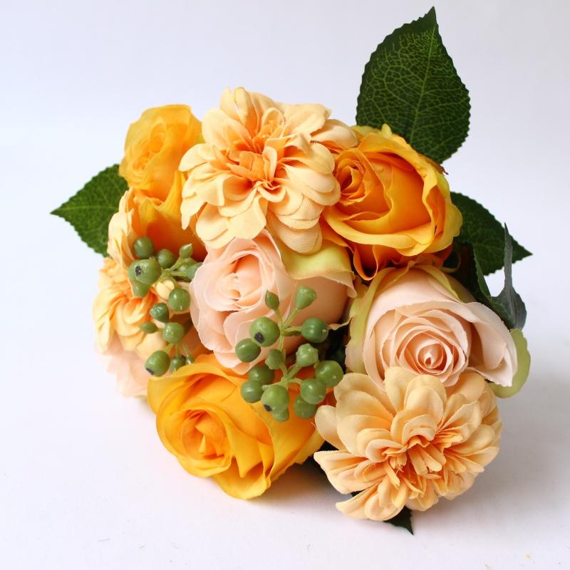 rose and dahlia 9-head Bunch Artificial Flowers bridal wedding flower Home Party decoration, Orange
rose and dahlia 9-head Bunch Artificial Flowers bridal wedding flower Home Party decoration, Orange