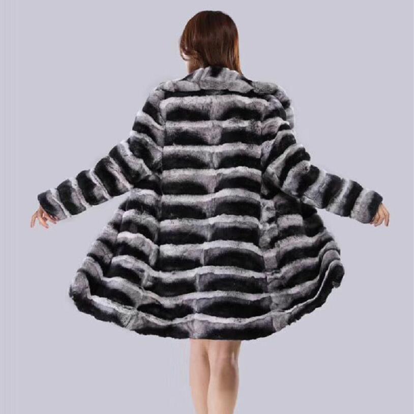 Rabbit Fur Coat Detachable Sleeve Bottom Transformer Demolition Prolonged Warming High Fashion Women Natural Fur Thick 201103