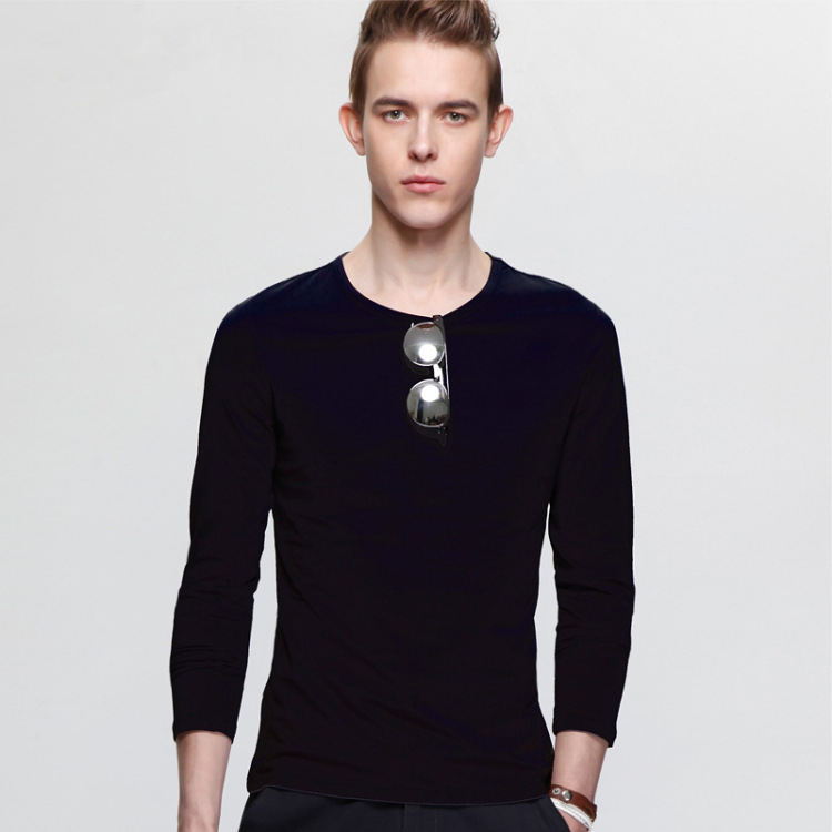 2020 Brand New Autumn Men's Long-sleeved T-shirt Trimmed Round-collar T-shirt for Male Solid Color Casual Tops Tshirt, White
2020 Brand New Autumn Men's Long-sleeved T-shirt Trimmed Round-collar T-shirt for Male Solid Color Casual Tops Tshirt, White