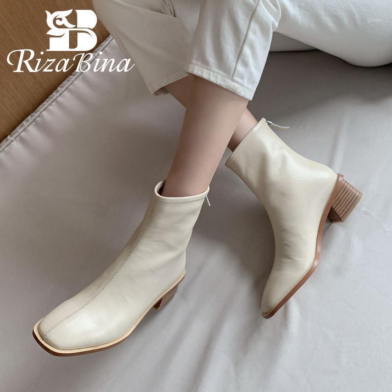 RIZABINA Real Leather Women Ankle Boots Thick Heel Zipper Shoes Square Toe Warm Boots Women Fashion Party Footwear Size 33-401, Black
RIZABINA Real Leather Women Ankle Boots Thick Heel Zipper Shoes Square Toe Warm Boots Women Fashion Party Footwear Size 33-401, Black