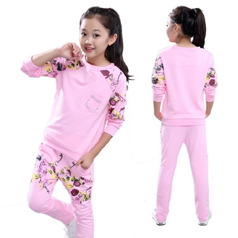 Girls Sports Suits Clothing Sets For 5 6 8 10 12 14 Year Girl print Tracksuits Costume Cotton Spring &Autumn Sportswear Outfits 201031
Girls Sports Suits Clothing Sets For 5 6 8 10 12 14 Year Girl print Tracksuits Costume Cotton Spring &Autumn Sportswear Outfits 201031