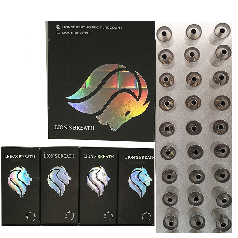 Lions Breath Disposable Vape Vaporizer Pen Vape Cartridges 0.8ml 1ml M6T Press in Tip Empty Ceramic Coil Atomizer Packaging with QR code
Lions Breath Disposable Vape Vaporizer Pen Vape Cartridges 0.8ml 1ml M6T Press in Tip Empty Ceramic Coil Atomizer Packaging with QR code